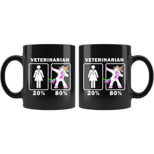 Load image into Gallery viewer, RobustCreative-Veterinarian Dabbing Unicorn 20 80 Principle Superhero Girl Womens - 11oz Black Mug Medical Personnel Gift Idea
