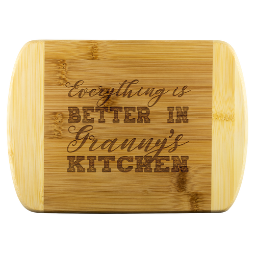 RobustCreative-Everything Is Better in Granny's Kitchen Grandmother Gift Décor Bamboo Cutting Board