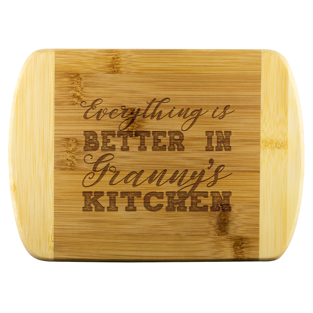 RobustCreative-Everything Is Better in Granny's Kitchen Grandmother Gift Décor Bamboo Cutting Board