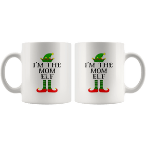 RobustCreative-Im The Mom Elf Matching Family Christmas - 11oz White Mug Christmas group green pjs costume Gift Idea