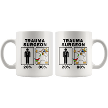 Load image into Gallery viewer, RobustCreative-Trauma Surgeon Dabbing Unicorn 80 20 Principle Graduation Gift Mens - 11oz White Mug Medical Personnel Gift Idea
