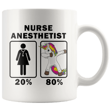 Load image into Gallery viewer, RobustCreative-Nurse Anesthetist Dabbing Unicorn 80 20 Principle Superhero Girl Womens - 11oz White Mug Medical Personnel Gift Idea
