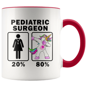 RobustCreative-Pediatric Surgeon Dabbing Unicorn 20 80 Principle Superhero Girl Womens - 11oz Accent Mug Medical Personnel Gift Idea