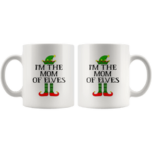 Load image into Gallery viewer, RobustCreative-Im The Mom of Elves Family Matching Elf Outfits PJ - 11oz White Mug Christmas group green pjs costume Gift Idea
