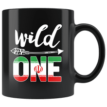 Load image into Gallery viewer, RobustCreative-Iran Wild One Birthday Outfit 1 Iranian Persian Flag Black 11oz Mug Gift Idea
