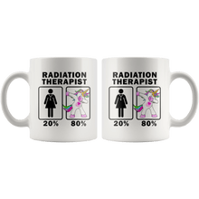 Load image into Gallery viewer, RobustCreative-Radiation Therapist Dabbing Unicorn 20 80 Principle Superhero Girl Womens - 11oz White Mug Medical Personnel Gift Idea
