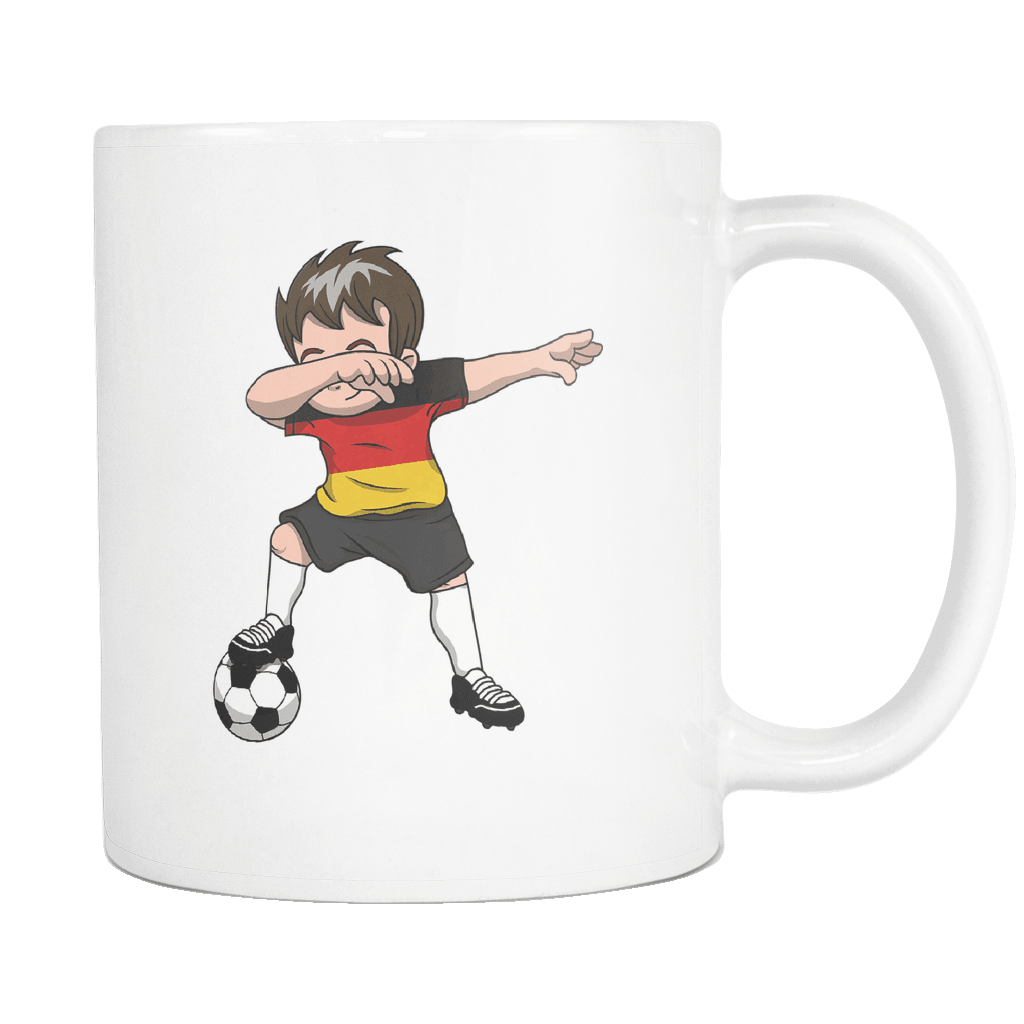 RobustCreative-Dabbing Soccer Boys Germany, Deutschland German Berlin Gift National Soccer Tournament Game 11oz White Coffee Mug ~ Both Sides Printed