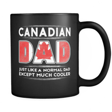 Load image into Gallery viewer, RobustCreative-Canada Dad like Normal but Cooler - Fathers Day Gifts - Promoted to Daddy Funny Gift From Kids - 11oz Black Funny Coffee Mug Women Men Friends Gift ~ Both Sides Printed
