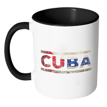 Load image into Gallery viewer, RobustCreative-Retro Vintage Flag Cuban Cuba 11oz Black &amp; White Coffee Mug ~ Both Sides Printed
