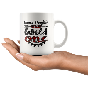 RobustCreative-Grand Daughter of the Wild One Lumberjack Woodworker - 11oz White Mug sawdust is mans glitter Gift Idea