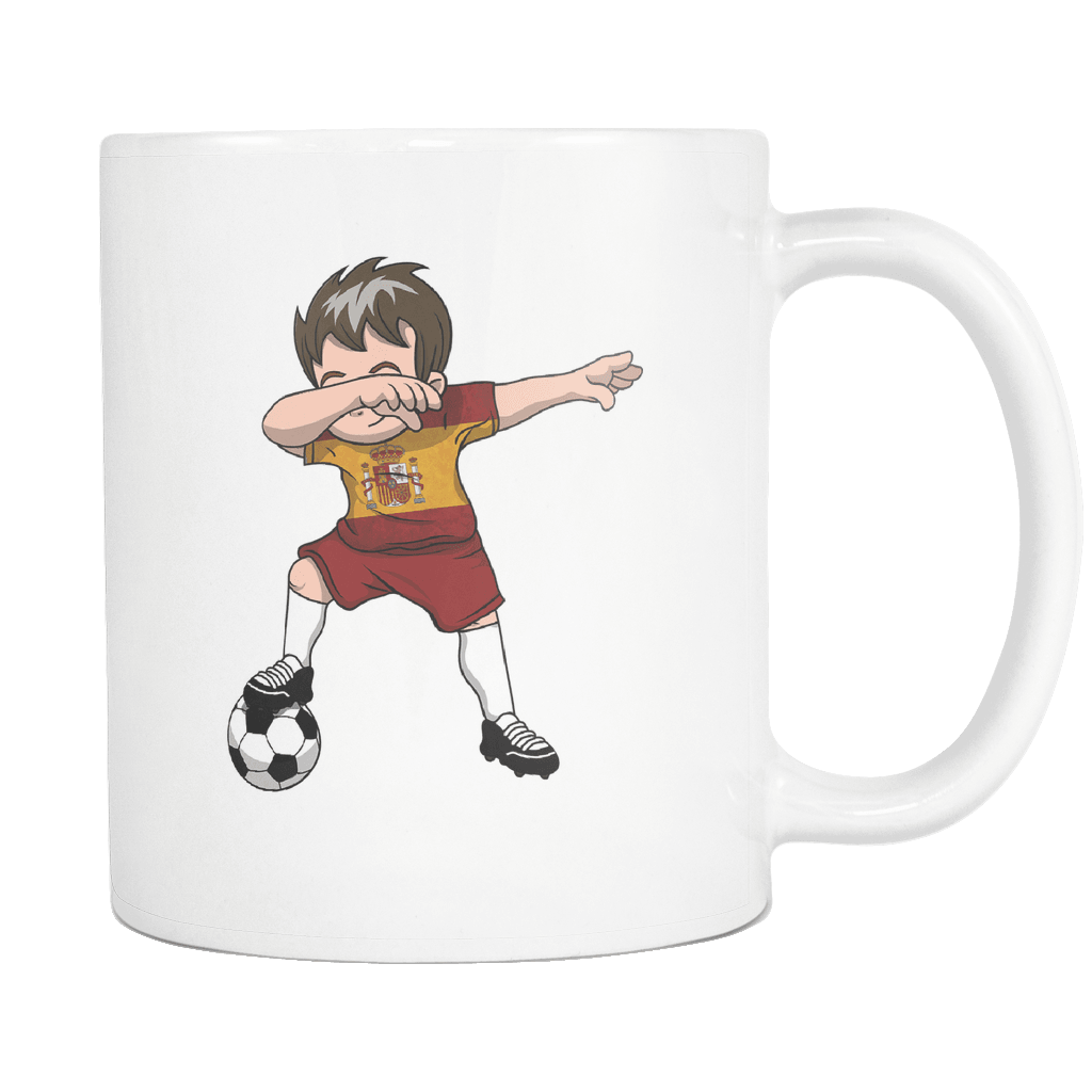 RobustCreative-Dabbing Soccer Boys Spain Spanish Madrid Gift National Soccer Tournament Game 11oz White Coffee Mug ~ Both Sides Printed