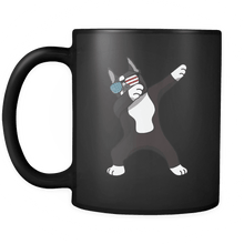 Load image into Gallery viewer, RobustCreative-Dabbing Boston Terrier Dog America Flag - Patriotic Merica Murica Pride - 4th of July USA Independence Day - 11oz Black Funny Coffee Mug Women Men Friends Gift ~ Both Sides Printed
