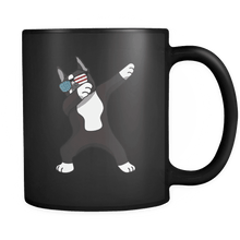 Load image into Gallery viewer, RobustCreative-Dabbing Boston Terrier Dog America Flag - Patriotic Merica Murica Pride - 4th of July USA Independence Day - 11oz Black Funny Coffee Mug Women Men Friends Gift ~ Both Sides Printed
