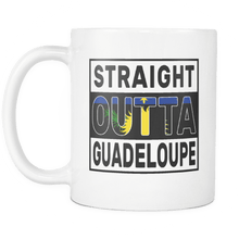 Load image into Gallery viewer, RobustCreative-Straight Outta Guadeloupe - Guadeloupean Flag 11oz Funny White Coffee Mug - Independence Day Family Heritage - Women Men Friends Gift - Both Sides Printed (Distressed)
