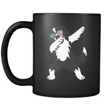 Load image into Gallery viewer, RobustCreative-Dabbing Border Collie Dog America Flag - Patriotic Merica Murica Pride - 4th of July USA Independence Day - 11oz Black Funny Coffee Mug Women Men Friends Gift ~ Both Sides Printed

