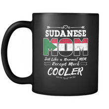 Load image into Gallery viewer, RobustCreative-Best Mom Ever is from Sudan - Sudanese Flag 11oz Funny Black Coffee Mug - Mothers Day Independence Day - Women Men Friends Gift - Both Sides Printed (Distressed)
