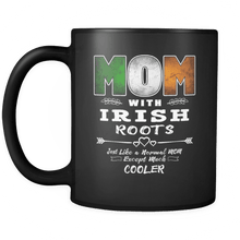 Load image into Gallery viewer, RobustCreative-Best Mom Ever with Irish Roots - Ireland Flag 11oz Funny Black Coffee Mug - Mothers Day Independence Day - Women Men Friends Gift - Both Sides Printed (Distressed)
