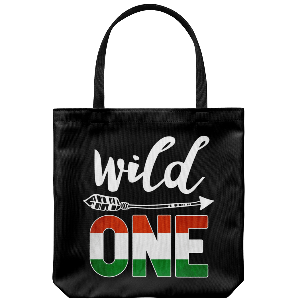 RobustCreative-Hungary Wild One Birthday Outfit 1 Hungarian Flag Tote Bag Gift Idea