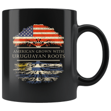 Load image into Gallery viewer, RobustCreative-Uruguayan Roots American Grown Fathers Day Gift - Uruguayan Pride 11oz Funny Black Coffee Mug - Real Uruguay Hero Flag Papa National Heritage - Friends Gift - Both Sides Printed
