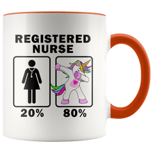 Load image into Gallery viewer, RobustCreative-Registered Nurse Dabbing Unicorn 20 80 Principle Superhero Girl Womens - 11oz Accent Mug Medical Personnel Gift Idea
