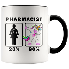 Load image into Gallery viewer, RobustCreative-Pharmacist Dabbing Unicorn 20 80 Principle Superhero Girl Womens - 11oz Accent Mug Medical Personnel Gift Idea
