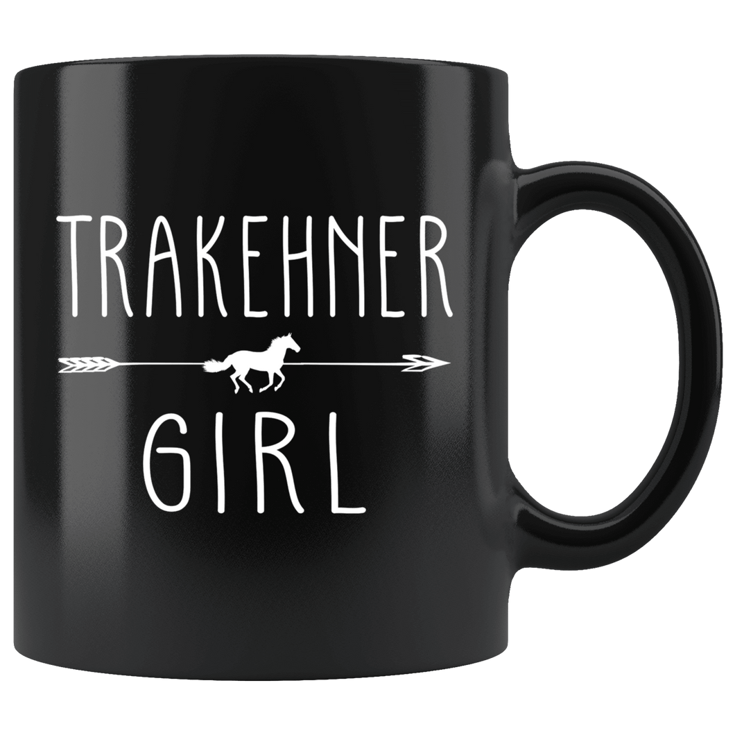 RobustCreative-Trakehner Horse Girl Gifts Horses Lover Riding Racing - 11oz Black Mug Riding Lover Gift Idea