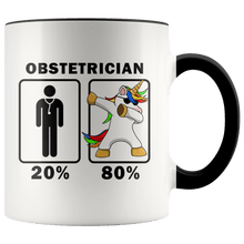 Load image into Gallery viewer, RobustCreative-Obstetrician Dabbing Unicorn 80 20 Principle Graduation Gift Mens - 11oz Accent Mug Medical Personnel Gift Idea
