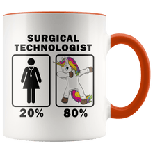 Load image into Gallery viewer, RobustCreative-Surgical Technologist Dabbing Unicorn 80 20 Principle Superhero Girl Womens - 11oz Accent Mug Medical Personnel Gift Idea
