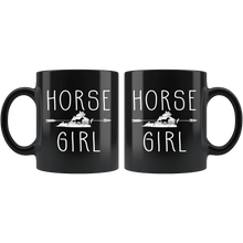 Load image into Gallery viewer, RobustCreative-Virginia Horse Girl Gifts Virginian Shape Country for women - 11oz Black Mug Riding Lover Gift Idea
