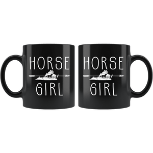 RobustCreative-Virginia Horse Girl Gifts Virginian Shape Country for women - 11oz Black Mug Riding Lover Gift Idea