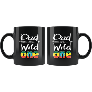 RobustCreative-Ethiopian Dad of the Wild One Birthday Ethiopia Flag Black 11oz Mug Gift Idea