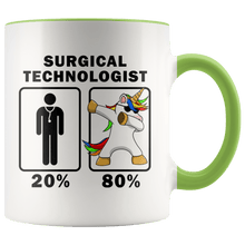 Load image into Gallery viewer, RobustCreative-Surgical Technologist Dabbing Unicorn 80 20 Principle Graduation Gift Mens - 11oz Accent Mug Medical Personnel Gift Idea
