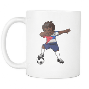 RobustCreative-Dabbing Soccer Boy Cuba Cuban Havana Gifts National Soccer Tournament Game 11oz White Coffee Mug ~ Both Sides Printed