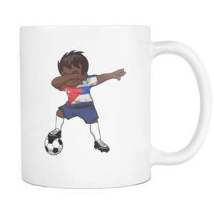 RobustCreative-Dabbing Soccer Boy Cuba Cuban Havana Gifts National Soccer Tournament Game 11oz White Coffee Mug ~ Both Sides Printed