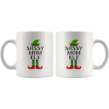 Load image into Gallery viewer, RobustCreative-Im The Sassy Mom Elf Family Matching Outfits PJ - 11oz White Mug Christmas group green pjs costume Gift Idea
