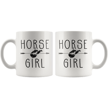 Load image into Gallery viewer, RobustCreative-West Virginia Horse Girl Gifts Virginian Shape Country for women - 11oz White Mug Racing Lover Gift Idea
