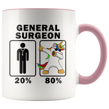 Load image into Gallery viewer, RobustCreative-General Surgeon Dabbing Unicorn 80 20 Principle Graduation Gift Mens - 11oz Accent Mug Medical Personnel Gift Idea
