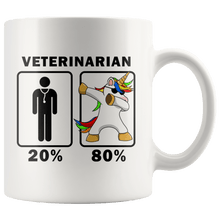 Load image into Gallery viewer, RobustCreative-Veterinarian Dabbing Unicorn 80 20 Principle Graduation Gift Mens - 11oz White Mug Medical Personnel Gift Idea
