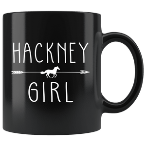 RobustCreative-Hackney Horse Girl Gifts Horses Lover Riding Racing - 11oz Black Mug Racing Lover Gift Idea