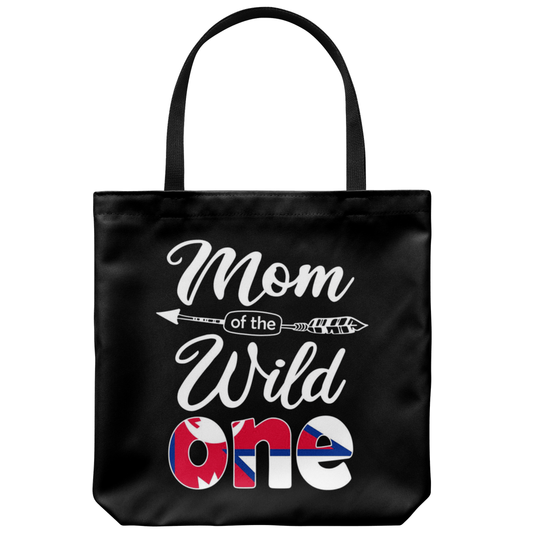 RobustCreative-Nepalese Mom of the Wild One Birthday Nepal Flag Tote Bag Gift Idea