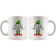 Load image into Gallery viewer, RobustCreative-Im The 3rd Grade Teacher Elf Christmas Teaching&#39;s - 11oz White Mug I Just Really Like to Teach Cute Tiny Humans Gift Idea
