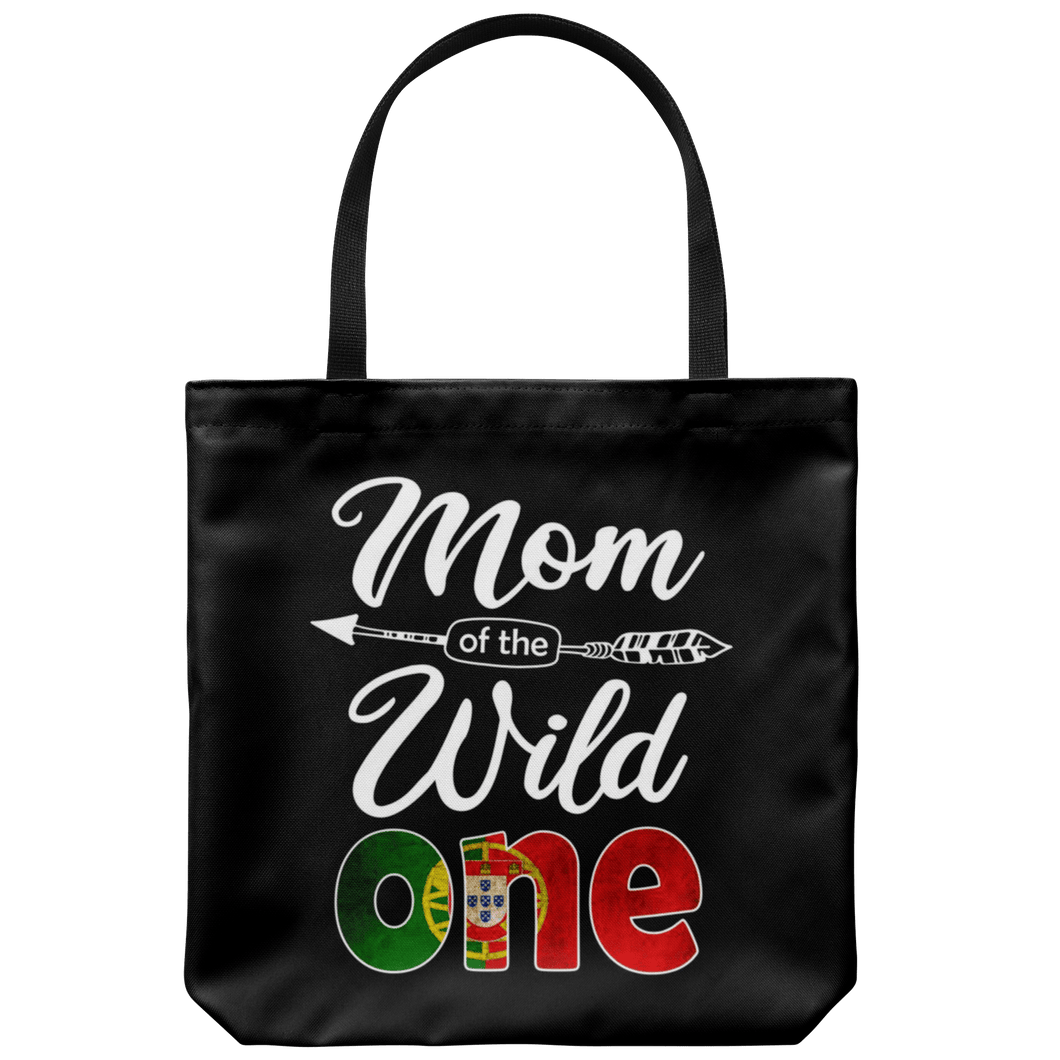 RobustCreative-Portuguese Mom of the Wild One Birthday Portugal Flag Tote Bag Gift Idea