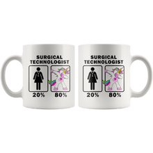 Load image into Gallery viewer, RobustCreative-Surgical Technologist Dabbing Unicorn 20 80 Principle Superhero Girl Womens - 11oz White Mug Medical Personnel Gift Idea
