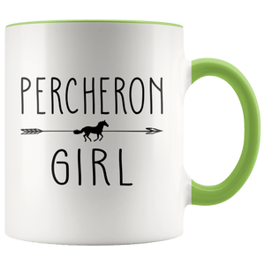 RobustCreative-Percheron Horse Girl Gifts Horses Lover Riding Racing - 11oz Accent Mug Racing Lover Gift Idea