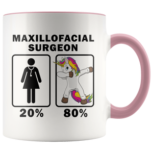 RobustCreative-Maxillofacial Surgeon Dabbing Unicorn 80 20 Principle Superhero Girl Womens - 11oz Accent Mug Medical Personnel Gift Idea