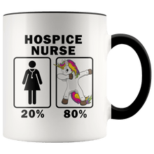 Load image into Gallery viewer, RobustCreative-Hospice Nurse Dabbing Unicorn 80 20 Principle Superhero Girl Womens - 11oz Accent Mug Medical Personnel Gift Idea
