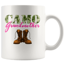 Load image into Gallery viewer, RobustCreative-Grandmother Military Boots Camo Hard Charger Camouflage - Military Family 11oz White Mug Deployed Duty Forces support troops CONUS Gift Idea - Both Sides Printed
