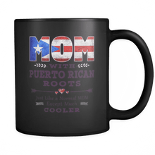 Load image into Gallery viewer, RobustCreative-Best Mom Ever with Puerto Rican Roots - Puerto Rico Flag 11oz Funny Black Coffee Mug - Mothers Day Independence Day - Women Men Friends Gift - Both Sides Printed (Distressed)
