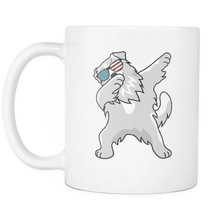 Load image into Gallery viewer, RobustCreative-Dabbing Great Pyrenees Dog America Flag - Patriotic Merica Murica Pride - 4th of July USA Independence Day - 11oz White Funny Coffee Mug Women Men Friends Gift ~ Both Sides Printed
