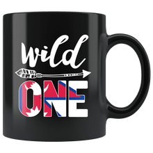 Load image into Gallery viewer, RobustCreative-Nepal Wild One Birthday Outfit 1 Nepalese Flag Black 11oz Mug Gift Idea
